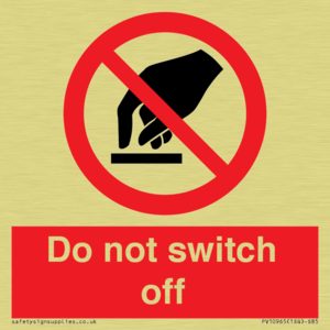 Do not switch off 